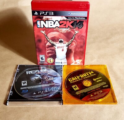 NBA 2K13 Sony PlayStation 3 & reflex atv & cod 4 mwf lot clean , tested
