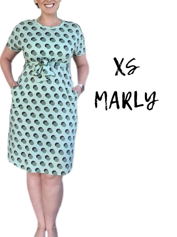 NWT XS MARLY DRESS WITH LuLaRoe Knee Length W/removable Sash