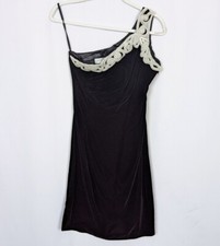 Vintage 90s JESSICA McCLINTOCK sz. 9/10 Gunne Sax Velvet Party Mini DRESS Beaded