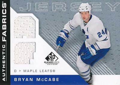 2007-08 SP Game Used AUTHENTIC FABRICS #MC BRYAN McCABE - Toronto Maple Leafs