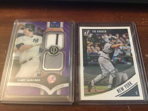 Gary Sanchez 2018 Topps Tribute Dual Relics Purple 30/50 #DR-GS, Donruss SP