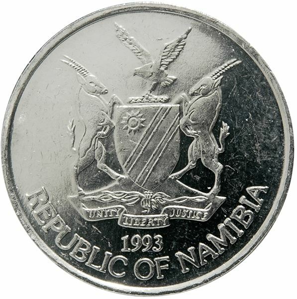 Namibia 50 Cents Coin African Eagle Gemsbok (oryx) Quiver tree KM3