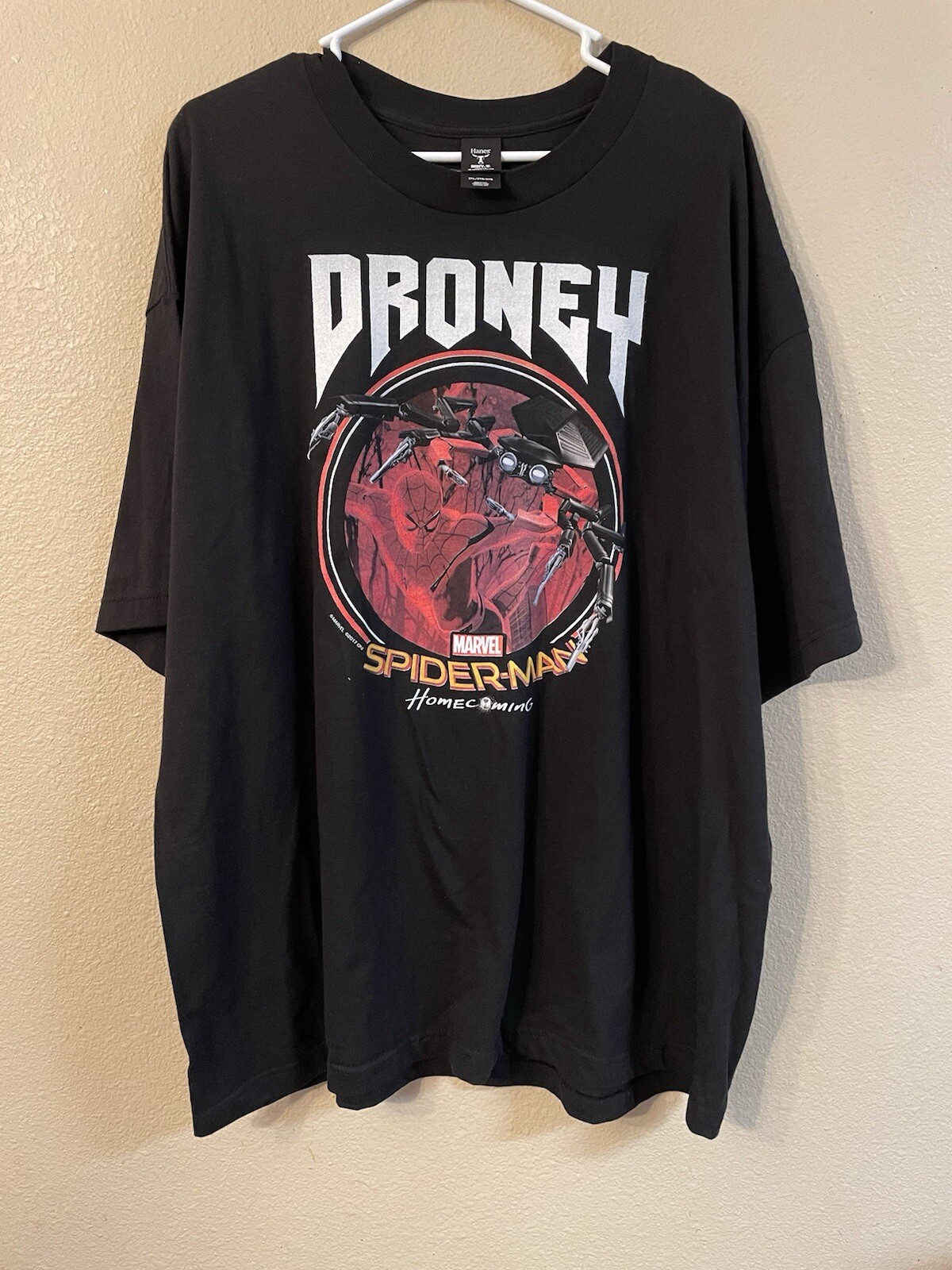 Marvel Spider-Man Homecoming Droney Graphic Heavy Metal T-Shirt Size 3XL  