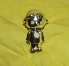 🌈 Robo Ryan's World Silver Robot 3” Glow in The Dark Figure Bonkers Toy Co