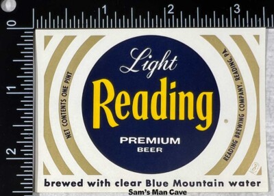 Reading Light Beer Label - PENNSYLVANIA