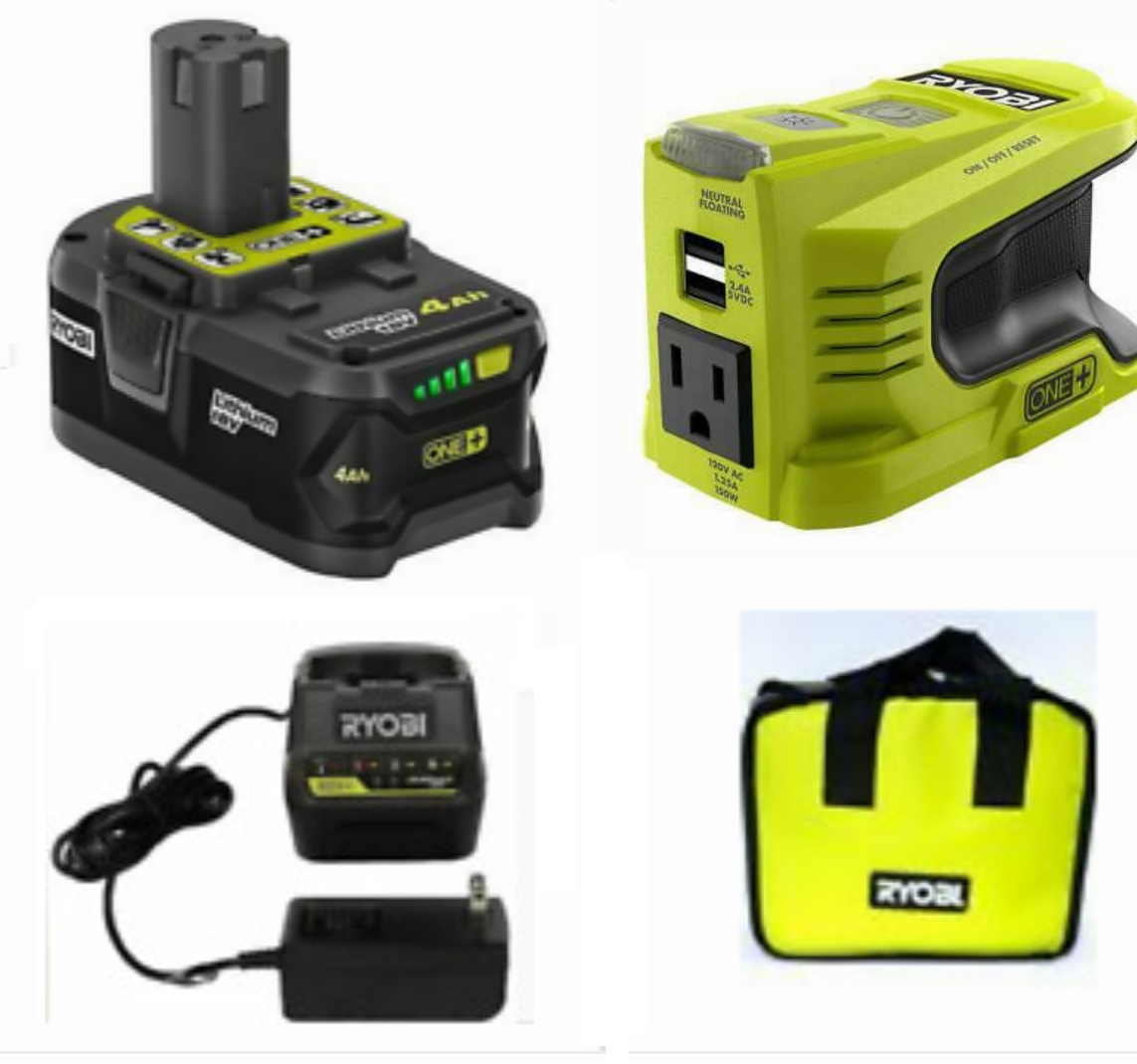 RYOBI RYi150BG 150Watt Powered Inverter Generator 18V W/4 Ah