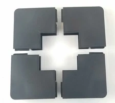 Enclosed Cargo Trailer Door Corners - Black - 4 Pack