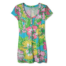 Lilly Pulitzer Dress - T-Shirt Dress - in Britton Blue Big Flirt Print - XS