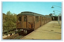 POSTCARD Brooklynn Manhattan Transit 2390 BMT Railroad Train Far Rockaway NY