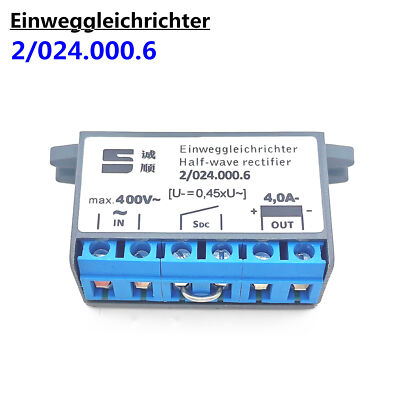 Einweggleichrichter Half-wave 2/024.000.6 400V~ 4.0A- Motor Brake Rectifier