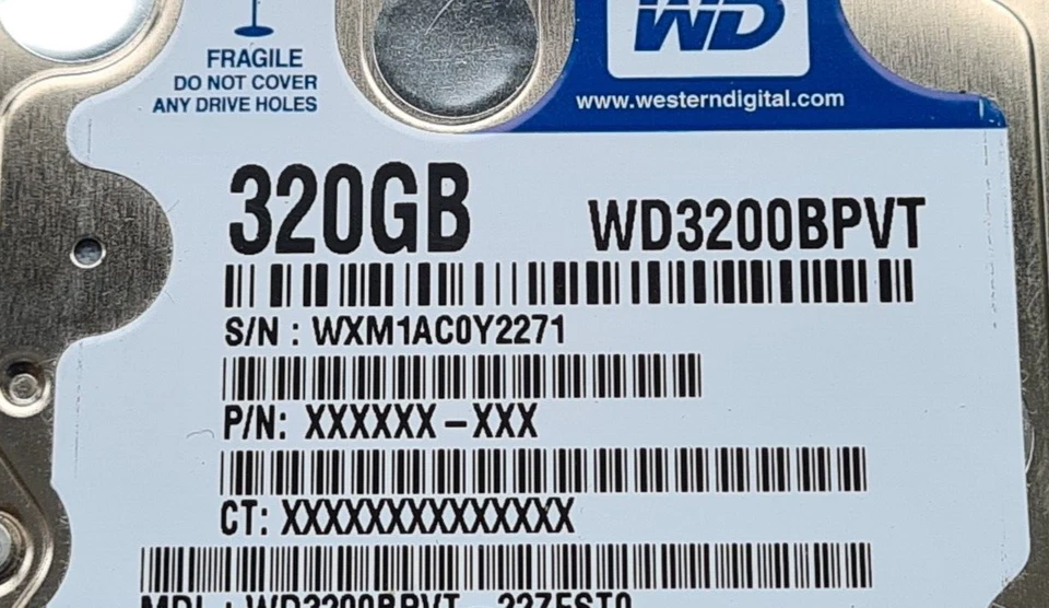 Western Digital WD3200BPVT-22ZESTO Blue 320GB 5400RPM 8192 KB 2.5" Internal HDD - Image 3 of 4