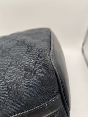 GUCCI GG Shoulder Bag Hobo Black Authentic From Japan - Picture 5 of 19