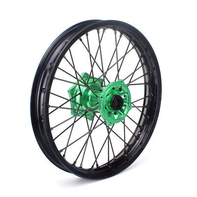 18'' MX Rear Complete Wheel Rim Green for KXF 250 KX450F 04-18 KX 125 250 03-2013