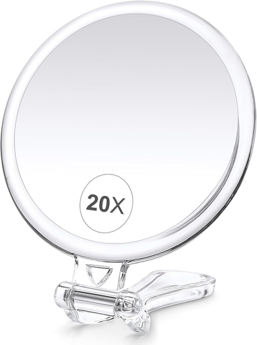 B Beauty Planet 20X Magnifying Home Mirror, round 5'' Handle for Travel, Double- - Picture 9 of 13