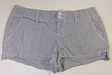 So Juniors Shorts Size 9 Mini Pin Striped Multicolor Pockets Double Button