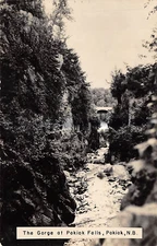 POKIOK New Brunswick Canada RPPC postcard Gorge bridge rapids