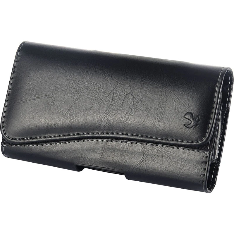 iPhone 7/8 - HORIZONTAL NEGRO Funda de Cuero Clip para Cinturón Funda Recubrimiento Foto 2 de 4