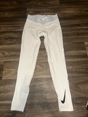 Nike Pro Combat Compression Pants White Men's Large #R