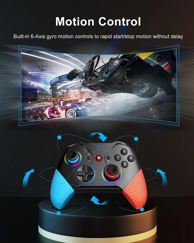 Switch Controller for Nintendo Switch w/ Wake Up, Bluetooth Gamepad Remote Grip - Image 3 of 4