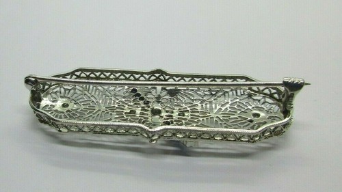 Vintage 14K Gold Diamond & Sapphire Brooch Dia=1/4 F-VS1 4.40 Gram Value=$4,950 - Picture 5 of 11