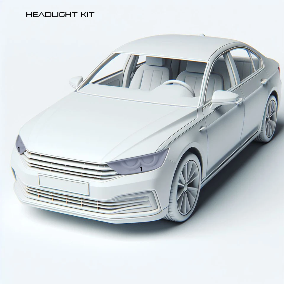 Kit precortado TPU PPF gris claro faros para Audi S4 2009-2012 ultra brillante Foto 3 de 4