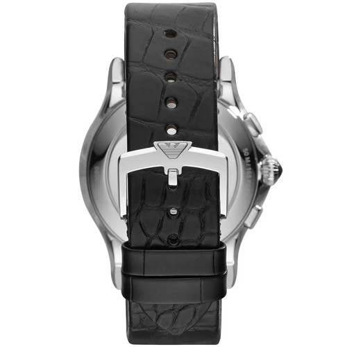 Emporio Armani Silver Dial Chronograph Leather Strap Men’s Watch - ARS4002 - Picture 2 of 2