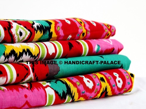 By The Yard Indian Pure Cotton Quilting Hand Printed Dress Making Fabric Cloth - Picture 11 of 291