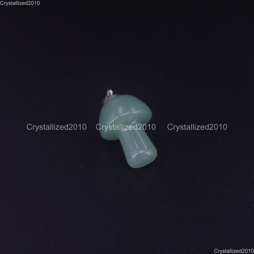 Natural Gemstones Mushroom Shape Reiki Chakra Healing Pendant Necklaces Beads - Picture 15 of 28