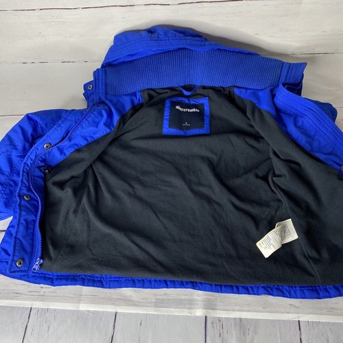Abercrombie A&f 1892 Kids Boys Winter Jacket / Coat Size XL Royal Blue - Picture 4 of 8