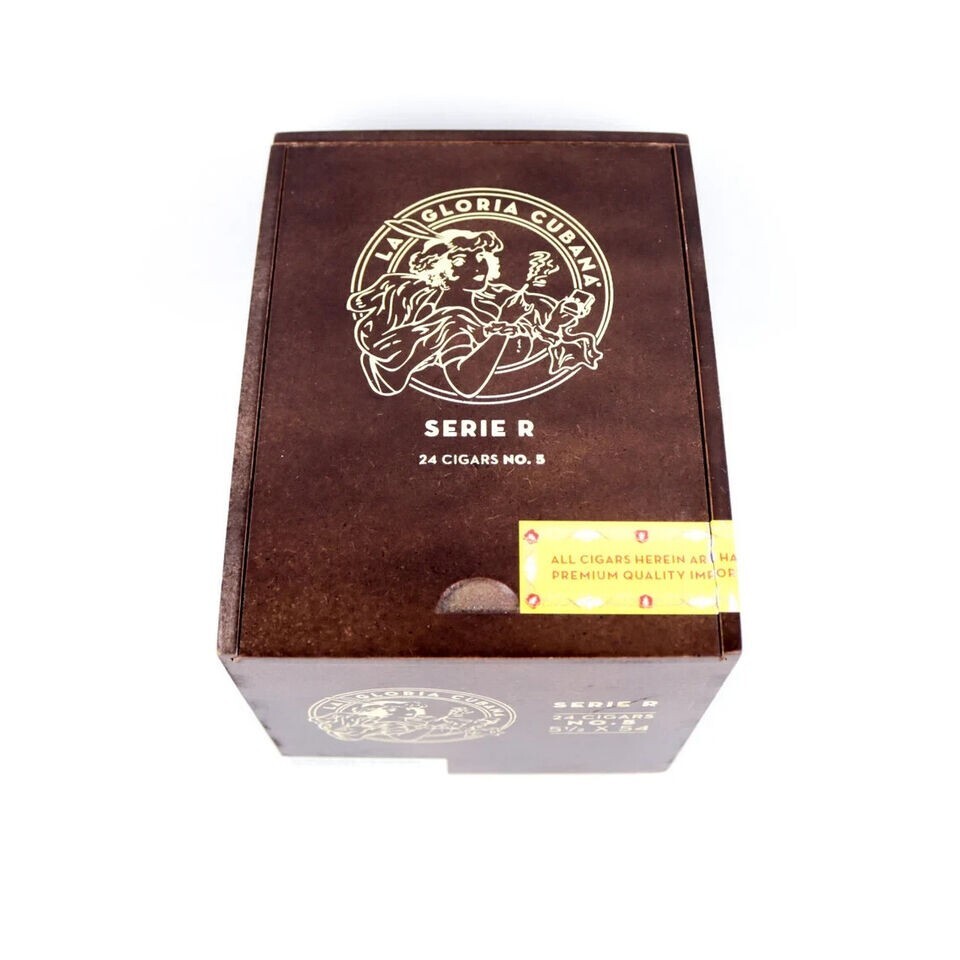 La Gloria Cubana No. 5 Serie R Empty Wooden Cigar Box 6" x 4.5" x 4.75"