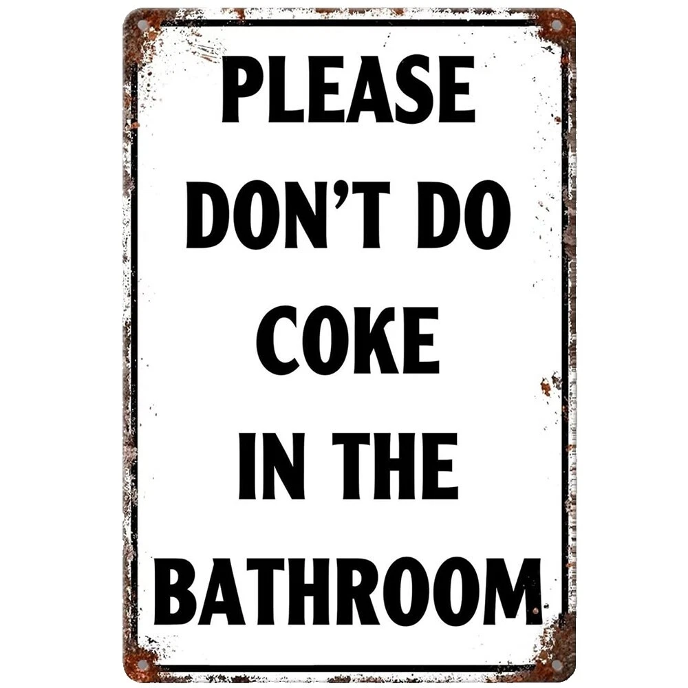 Tin Hanging White Home Décor Plaques & Signs