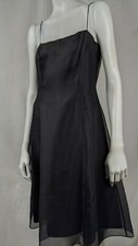 ANN TAYLOR 100% SILK LITTLE BLACK DRESS FULLY LINED Cocktail Dress Formal SZ 4