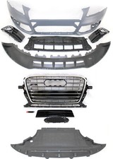 Front Bumper Cover Upper Side Grille Spoiler Air Dam 7pc Set Fits 2013 -17 Q5