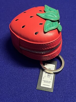 Kate Spade KG649 Strawberry Dreams Coin Purse Keychain HTF NEW | eBay