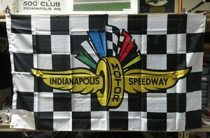 Indianapolis Motor Speedway Checkered Flag Banner Indy 500 IndyCar Brickyard 400
