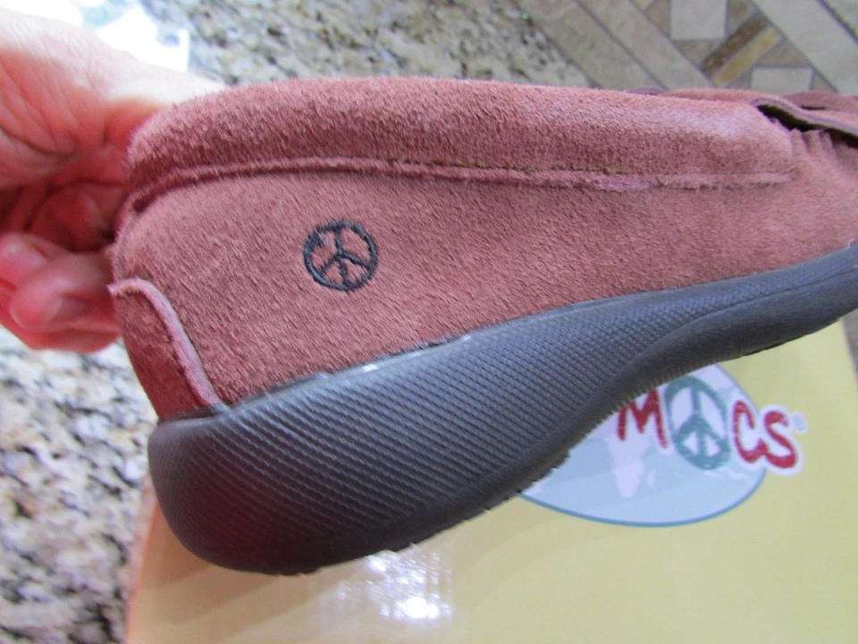 NUEVOS ZAPATOS MOCASÍN PEACE MOCS DONNA MUJER ESTILO 7: DONNA MARRÓN ENVÍO GRATUITO  Foto 3 de 4