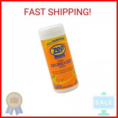 Zep Home Pro Citrus Degreaser Wipes 50 count- R59012 - Quickly cleans and degrea
