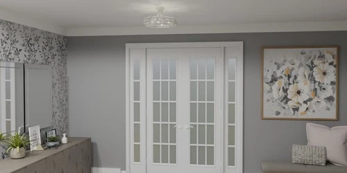 Quoizel QSF6209 Padilla 4 Light 17"W Semi-Flush Drum Ceiling - Nickel - Picture 5 of 5