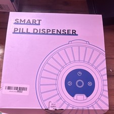 Smart Pill Dispenser A130 White Blue 28-Day Lock Compartment Travel Size