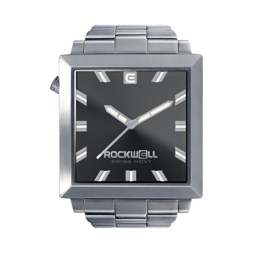 Montre 50 mm² (argent/noir) - 2ème génération