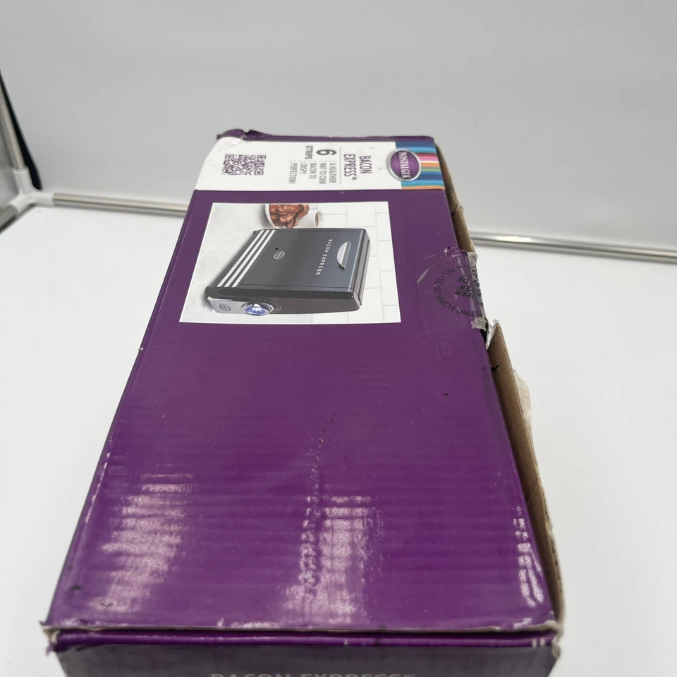 Nostalgia BCN6BK Bacon Express Extra Crispy Bacon Grill Cooker New In Box - Image 3 of 4