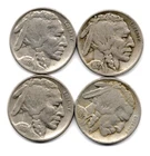 1920 P, 1924 P, 1927 P, AND 1928 P BUFFALO NICKELS~ ALL GRADE VERY GOOD/FINE