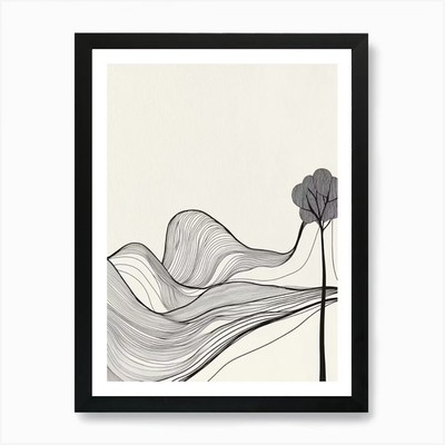 Lone Tree 1 Kunstdruck gerahmt Wandbild Poster Leinwanddruck Bild