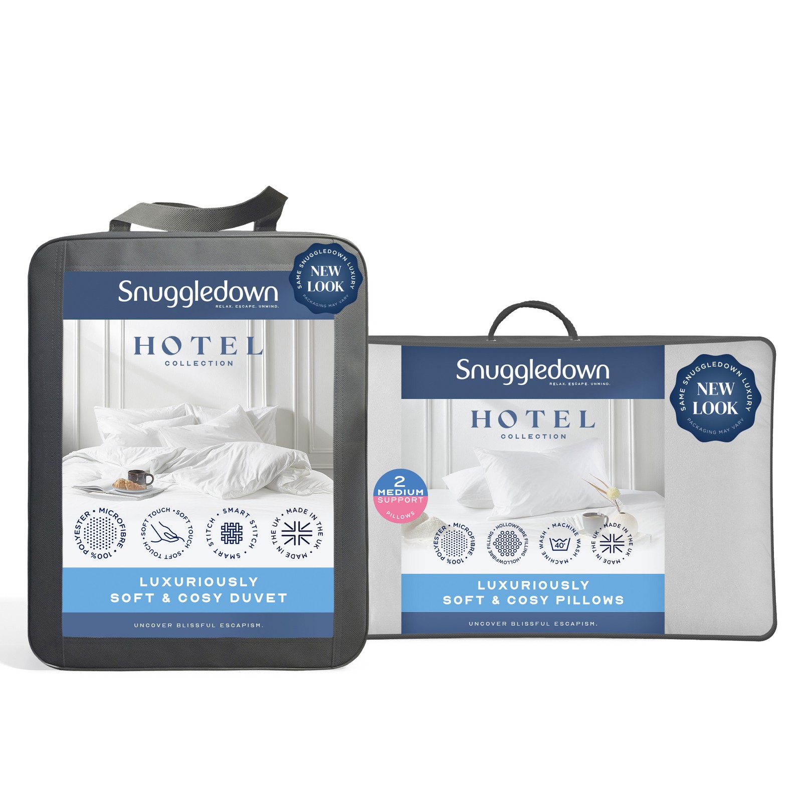 Snuggledown Unisex White Hotel Quality 13.5 Tog Winter Duvet With 2 Pillows In | : Single - Image 2