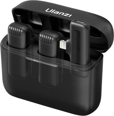 Microfono Mini Inalambrico Para Celular Camara Solapa Con Estuche Carga 2 Mic US