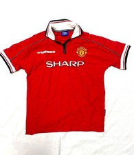 Vintage Manchester United Home Jersey Umbro Sharp Red Men’s Large