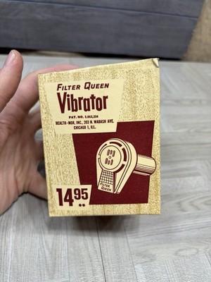 Vintage Filter Queen Vibrator Vintage Vacuum, Original Box NOS