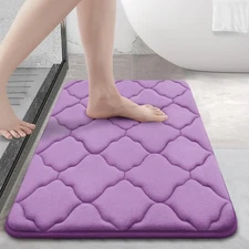 OLANLY Memory Foam Bath Mat Rug 24x16, Ultra Soft and Absorbent Bathroom Rugs...