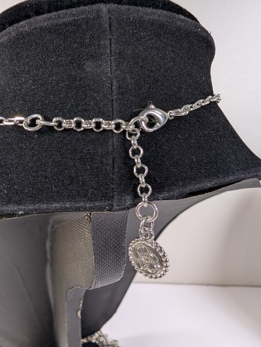 Collar llamativo colgante con flecos de borla boho en cascada tono plateado - Imagen 3 de 7