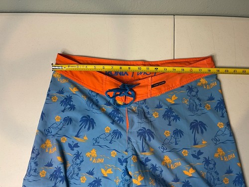 Ronix Board Shorts Tight And Right Men’s Size 36 Hawaiian Orange & Blue - Picture 5 of 6